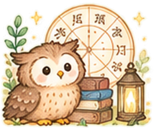 フクロウと命式盤