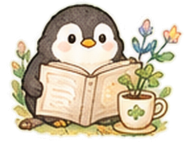 本を読むペンギン